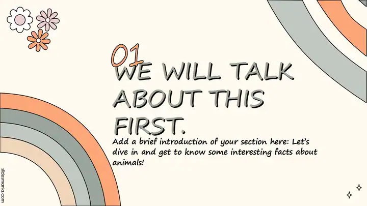 Daisy, playful groovy slides for PowerPoint, Canva and Google Slides.