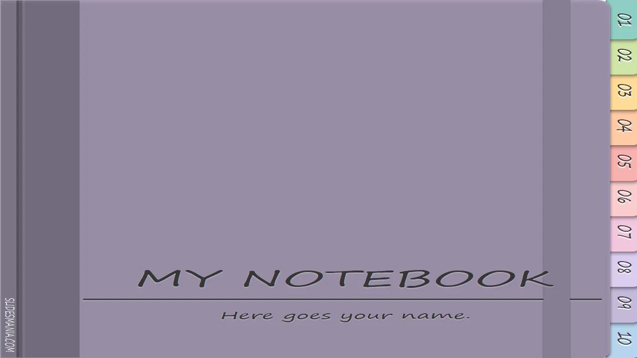 Digital Notebook with tabs and free stickers.