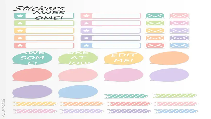 Digital Notebook with tabs and free stickers.