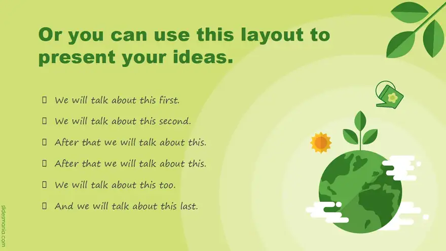 Earth Day free ppt, Canva and Google Slides template.