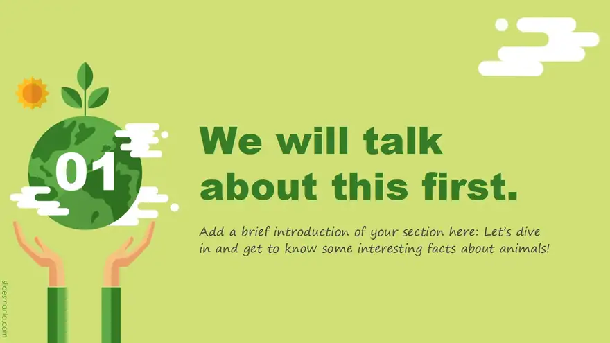 Earth Day free ppt, Canva and Google Slides template.