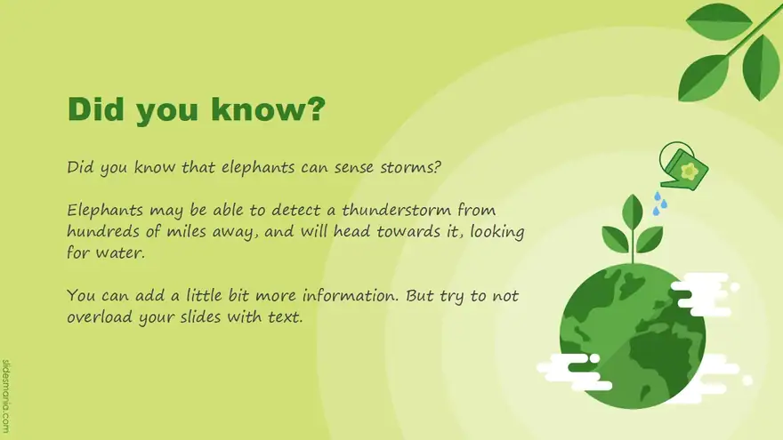 Earth Day free ppt, Canva and Google Slides template.