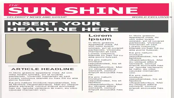 Editable Newspaper Template – Portrait