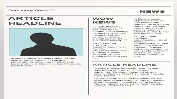 Editable Newspaper Template – Portrait
