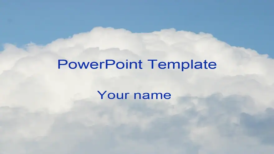 Fluffy Clouds Template