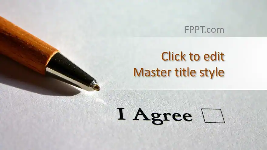 Free Agreement PowerPoint Template