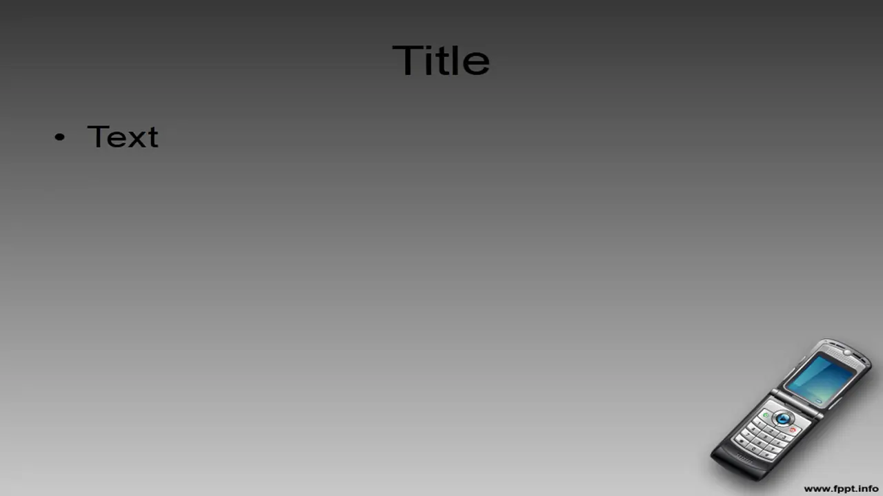 Free Cellphone PowerPoint Template