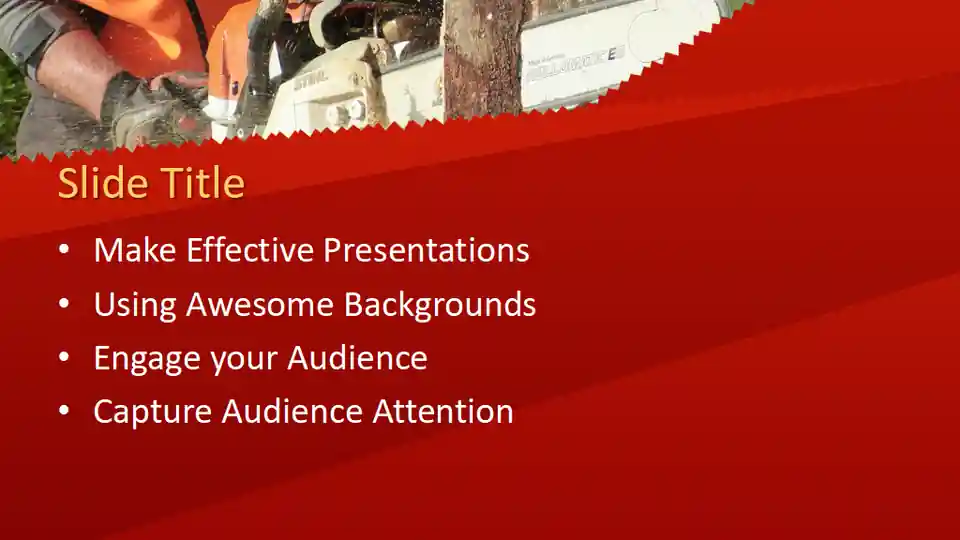 Free Chainsaw PowerPoint Template