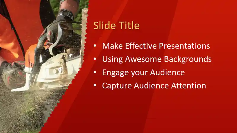 Free Chainsaw PowerPoint Template