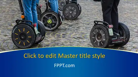 Free Driving Segway PowerPoint Template