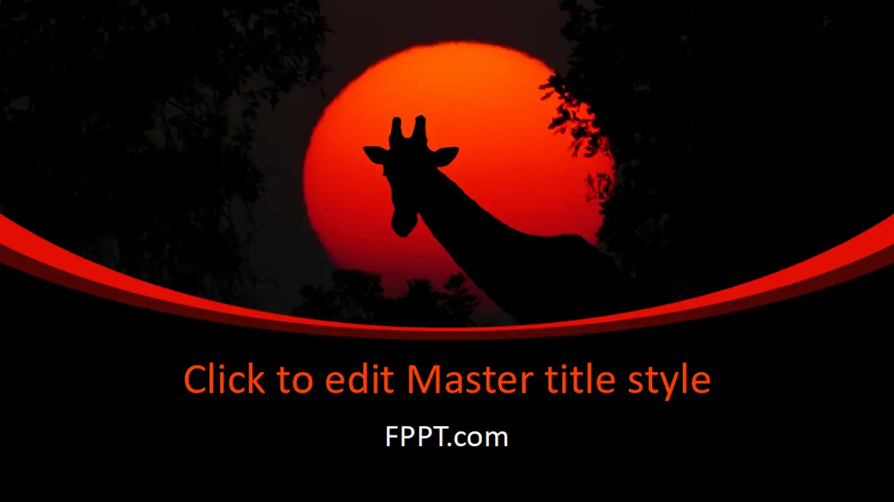 Free Giraffe PowerPoint Template