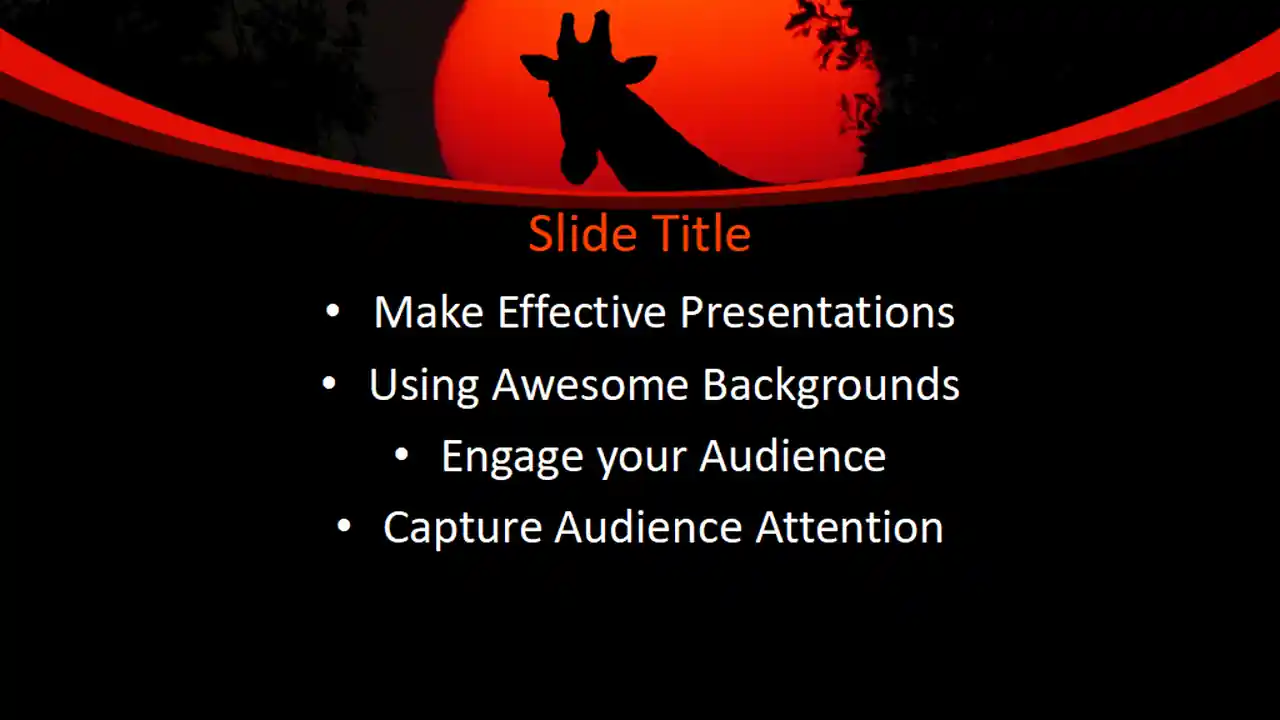 Free Giraffe PowerPoint Template