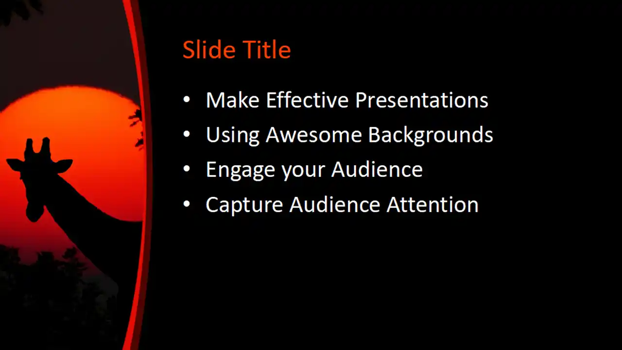 Free Giraffe PowerPoint Template