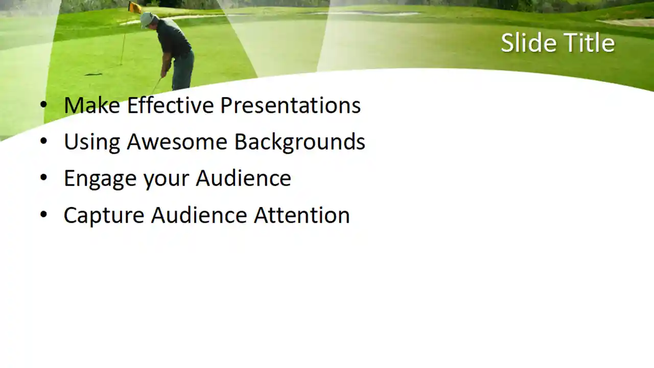 Free Golf Training PowerPoint Template