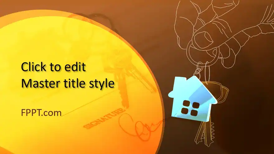 Free House Keychain PowerPoint Template