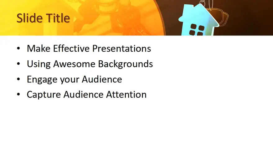 Free House Keychain PowerPoint Template