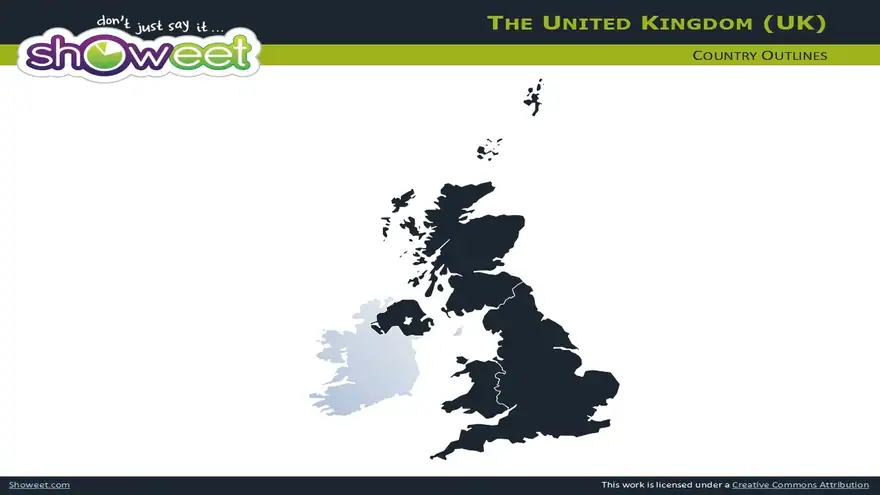 Free Maps of United Kingdom for Powerpoint