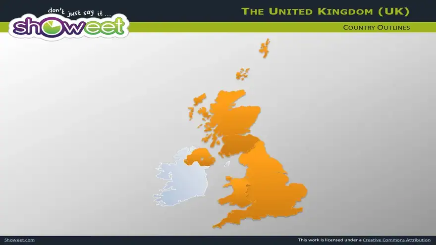 Free Maps of United Kingdom for Powerpoint