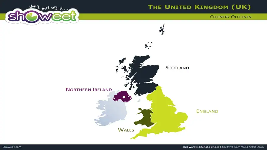 Free Maps of United Kingdom for Powerpoint