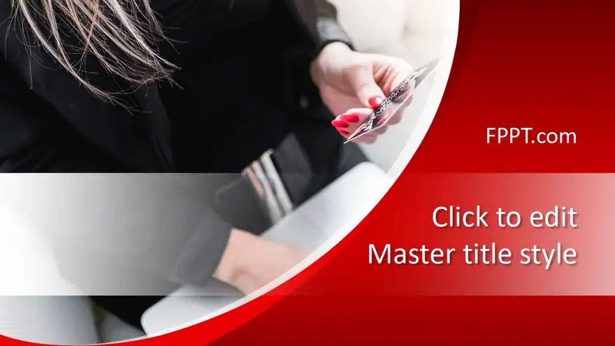 Free Online Purchase with Credit Card PowerPoint Template