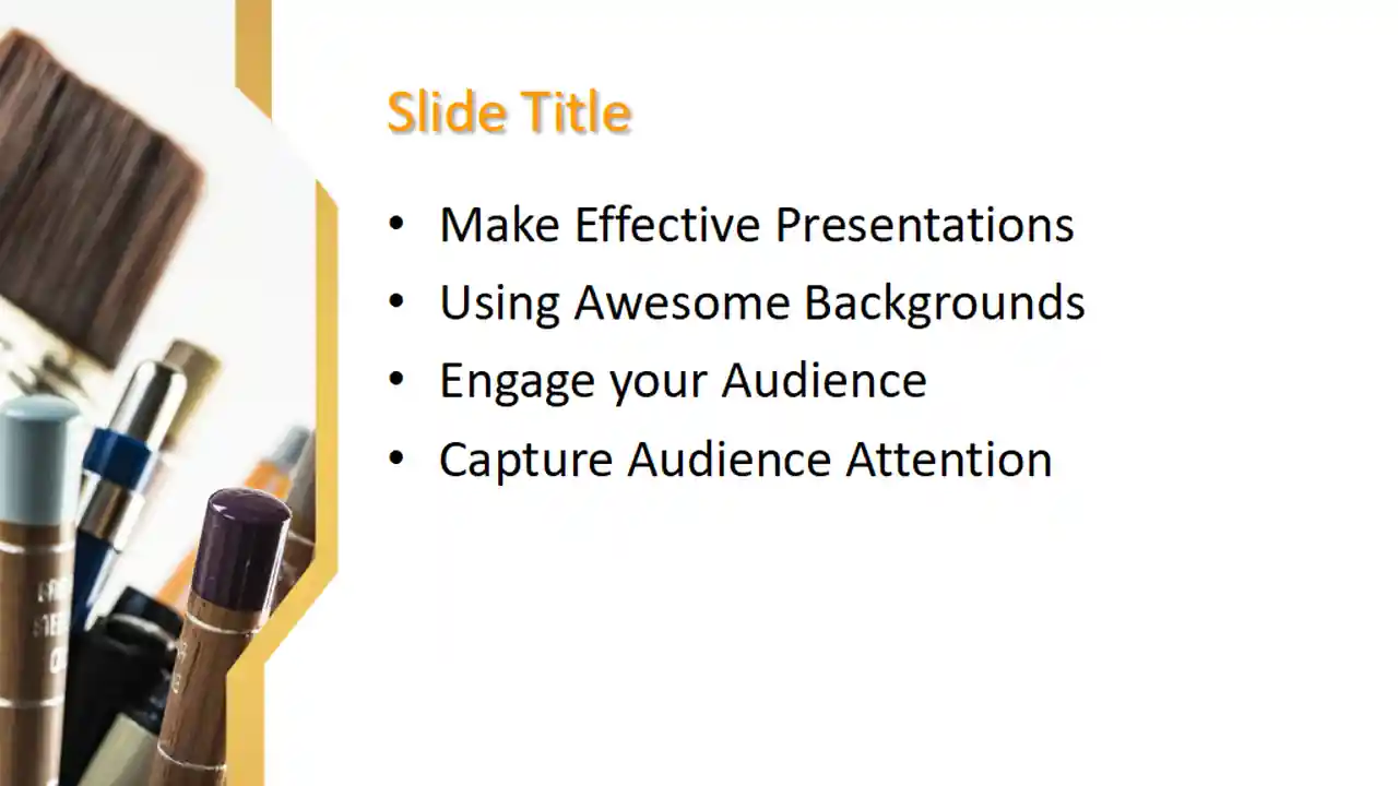 Free Painting Tools PowerPoint Template
