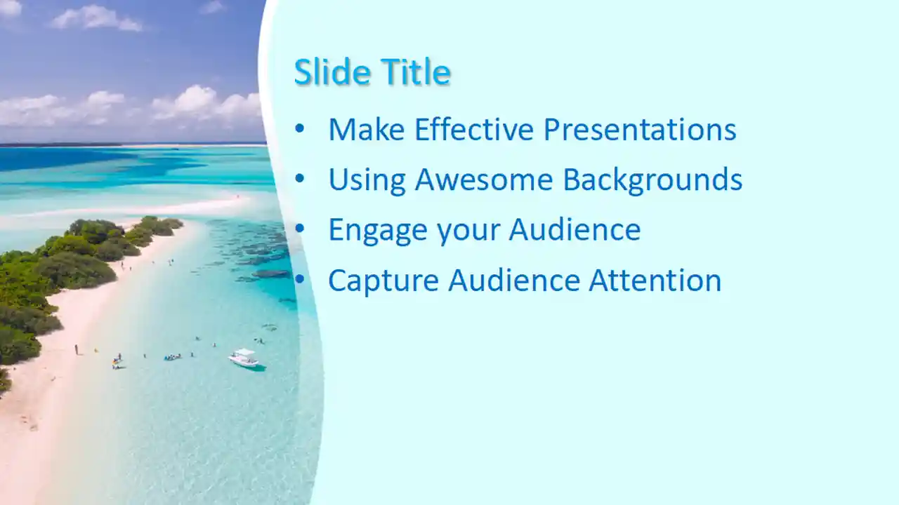 Free Paradise Beach PowerPoint Template