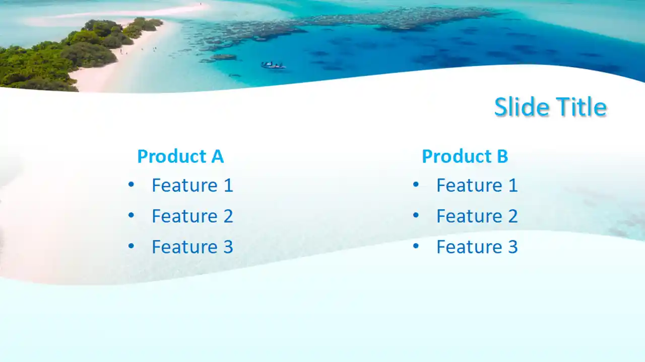 Free Paradise Beach PowerPoint Template