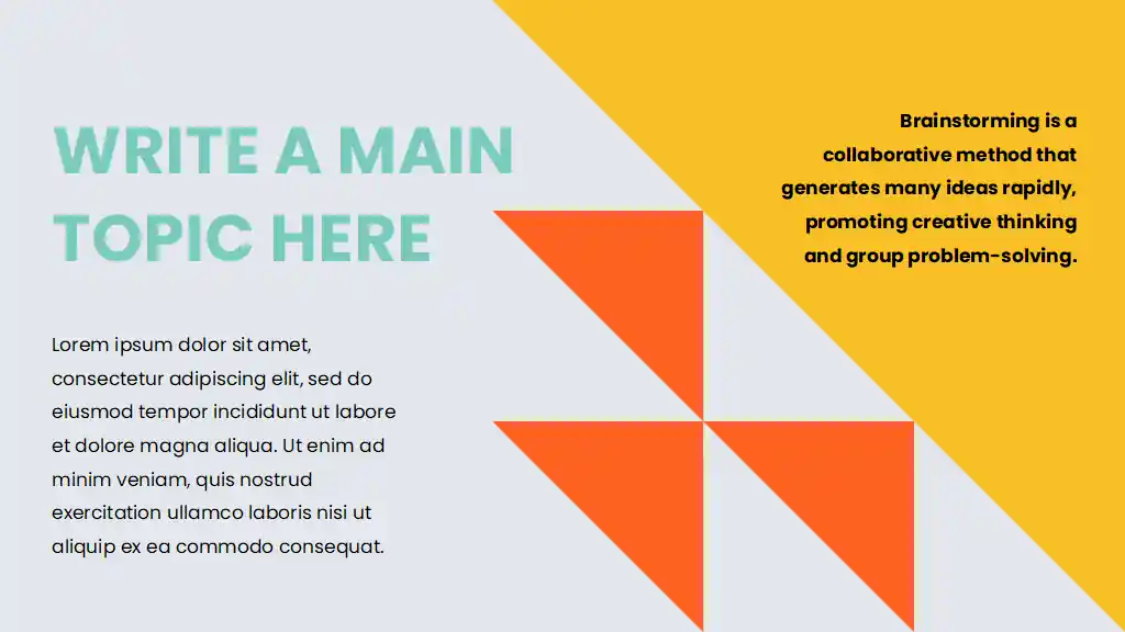 Geometric Brainstorm Slides