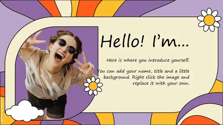 Groovy slides. A 70’s kind of template.