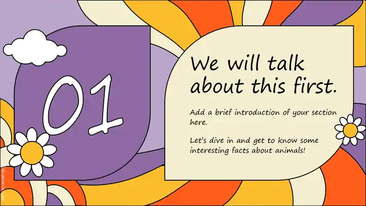 Groovy slides. A 70’s kind of template.