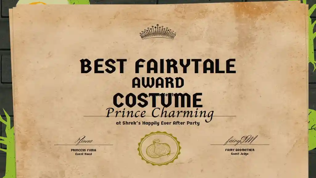 Halloween-themed Best in Costume Certificates