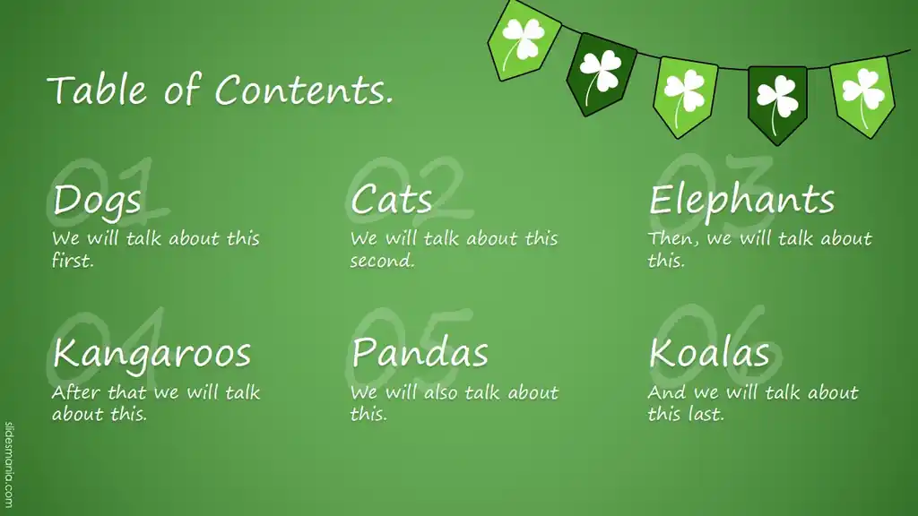 Happy Saint Patrick’s Day slides theme.