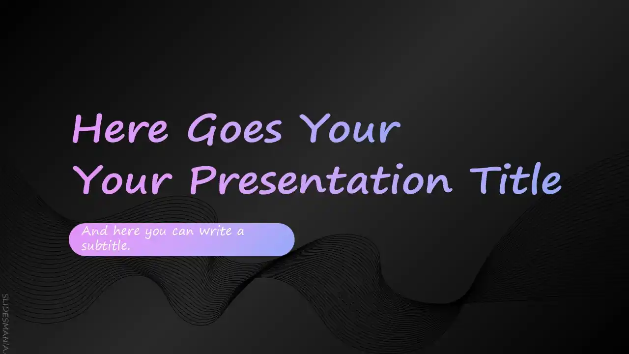 Hendrix, modern dark slides theme.