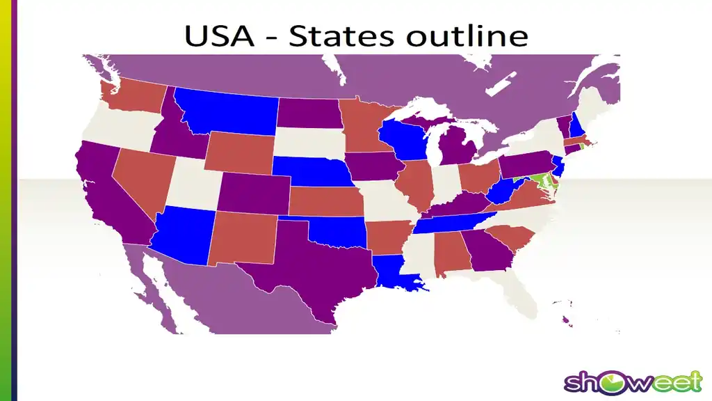 Hi-Def Editable PowerPoint Map of USA – Free Map