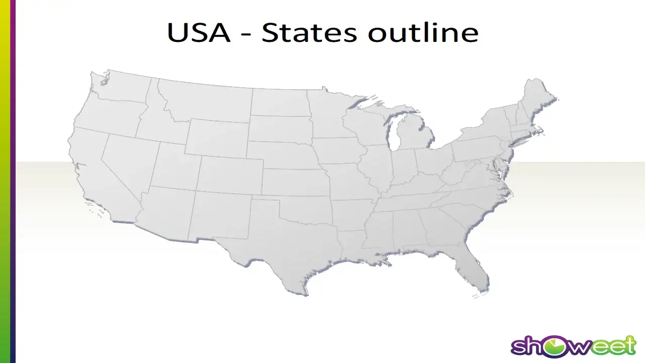 Hi-Def Editable PowerPoint Map of USA – Free Map