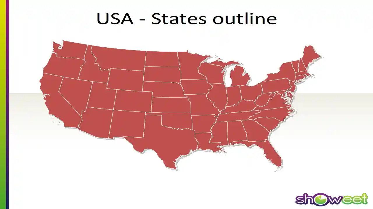 Hi-Def Editable PowerPoint Map of USA – Free Map