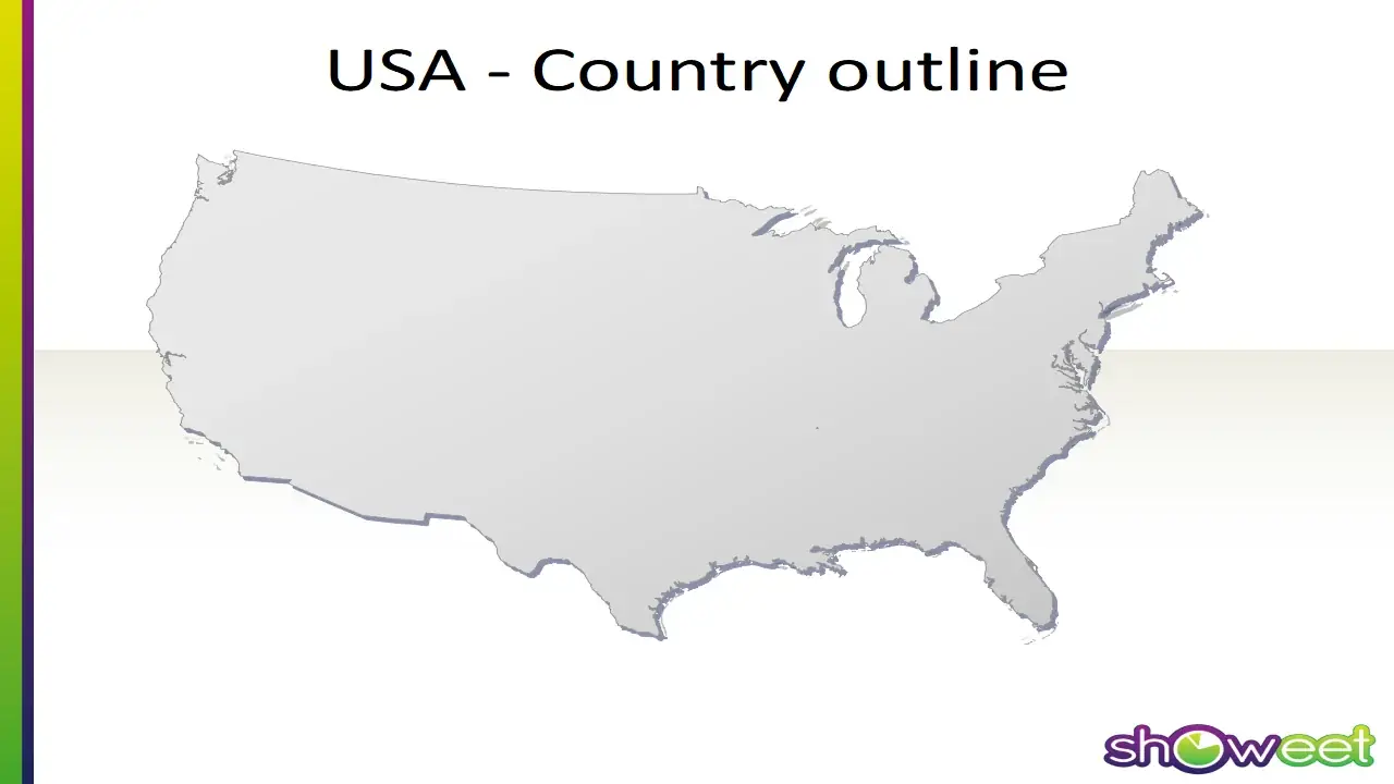 Hi-Def Editable PowerPoint Map of USA – Free Map