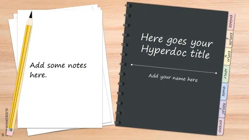Hyperdoc handbook template with interactive tabs.