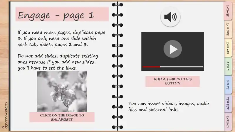 Hyperdoc handbook template with interactive tabs.