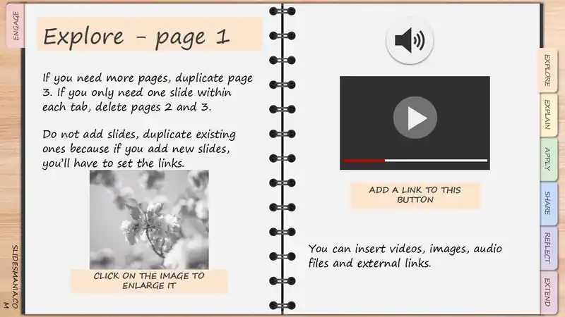 Hyperdoc handbook template with interactive tabs.