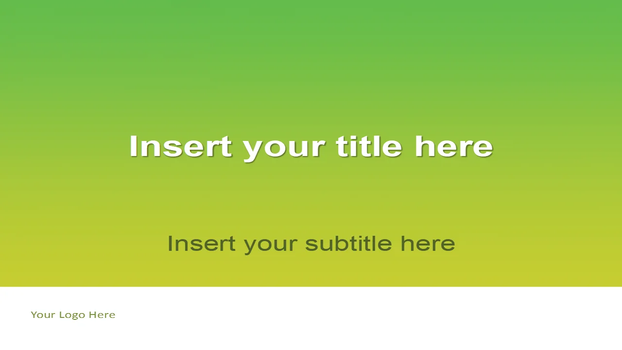 iMac With Green Background PowerPoint Template
