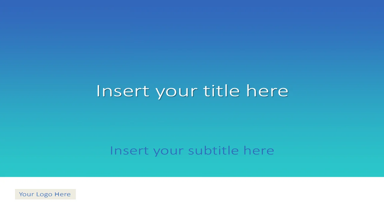 iPhone With Turquoise Background PowerPoint Template