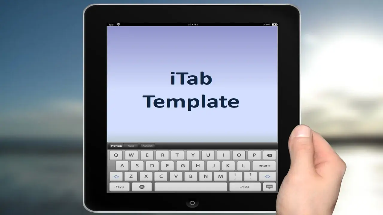 iTab Portrait Template