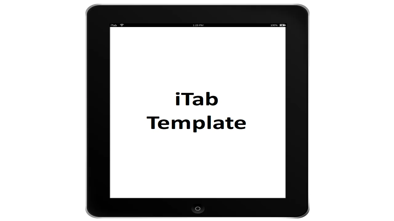 iTab Portrait Template