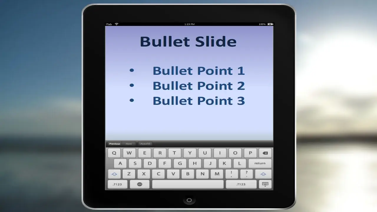 iTab Portrait Template