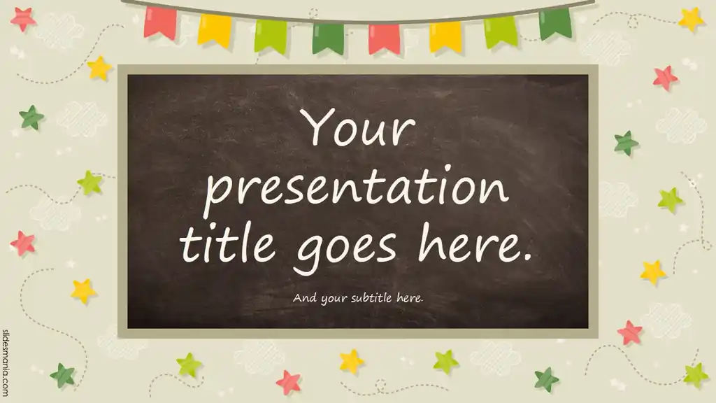 Joyful Chalkboard presentation template.