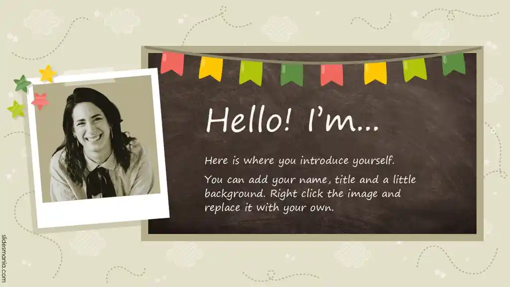 Joyful Chalkboard presentation template.