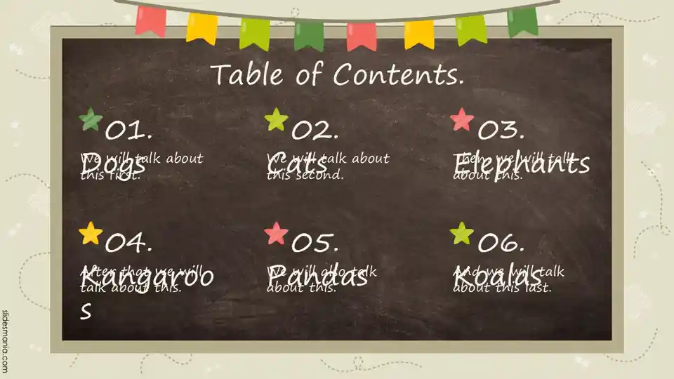 Joyful Chalkboard presentation template.
