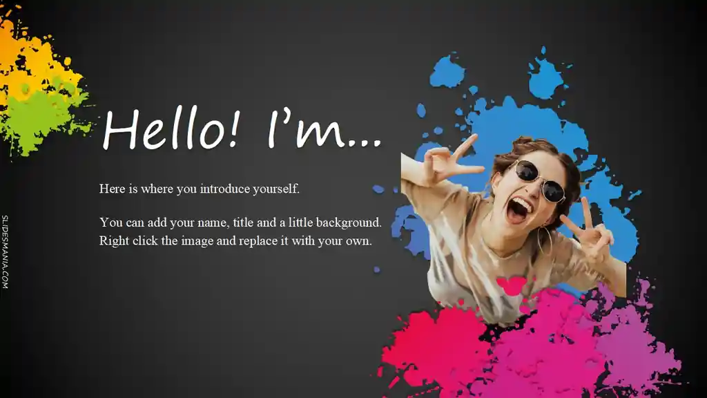 Lauper, colorful splashes free slides.