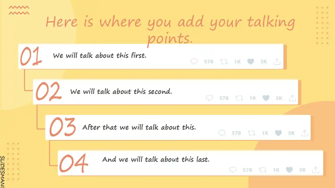 Let’s talk social media presentation template.